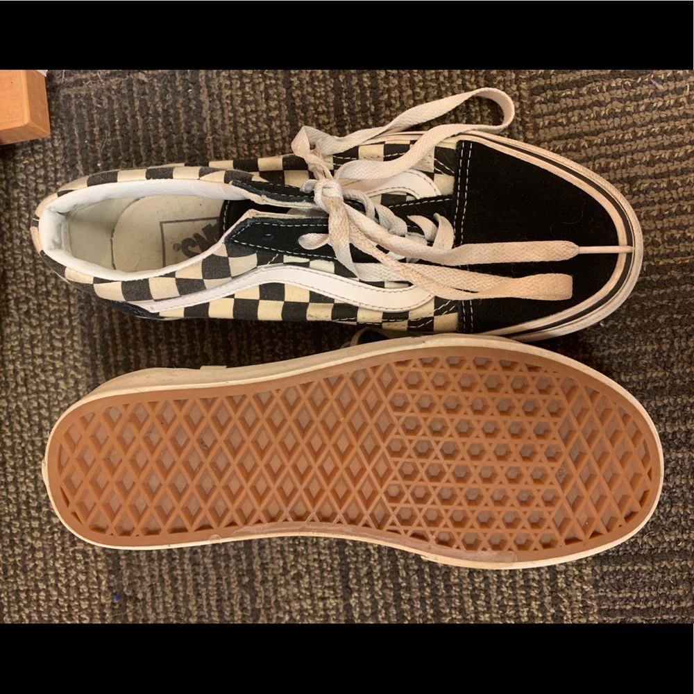 Checkered Vans. Worn. - Picture 2 of 4